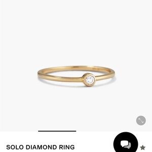 Mejuri Solo Diamond Ring 14K gold. Size 6